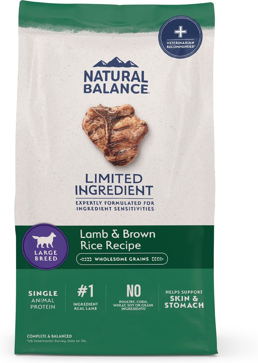 Natural Balance L.I.D. Limited Ingredient Diets Lamb & Brown Rice Formula Large Breed Dry Dog Food