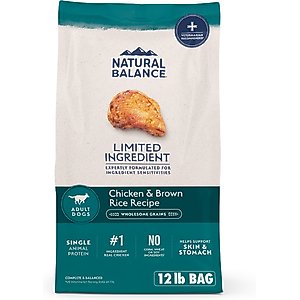 Natural Balance Limited Ingredient Chicken & Brown Rice Recipe Dry Dog Food, 12-lb bag