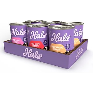 Halo Stew Variety Pack Canned Dog Food, 13.2-oz can, case of 6