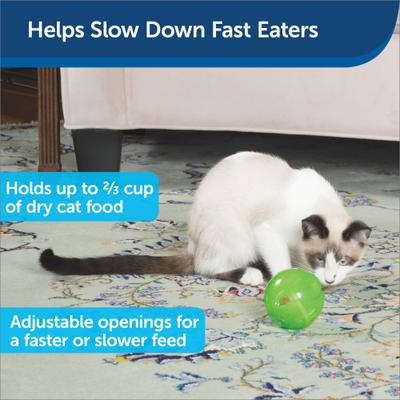 Show full view: PetSafe SlimCat Interactive Cat Feeder, Green, 0.66-cup slide 2 of 11