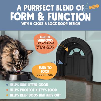 Show full view: Purrfect Portal Meow Manor Plastic Interior Cat Door, Black, Large slide 3 of 7