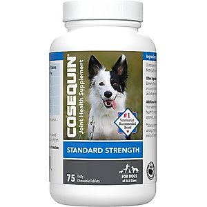 Nutramax Cosequin Joint Health Supplement with Glucosamine & MSM Chewable Tablet for Dogs, 75 count