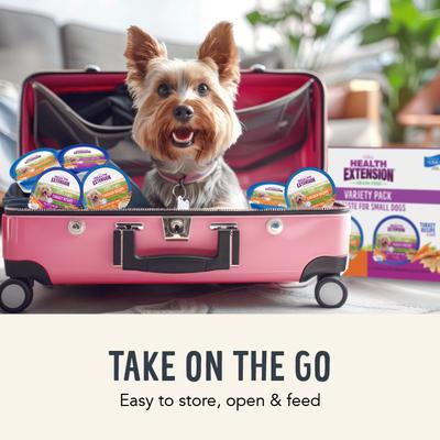 Show full view: Health Extension Little Cups Chicken & Turkey Recipe Variety Pack Small Breed Grain-Free Wet Puppy Food, 3.5-oz can, case of 12 slide 9 of 11