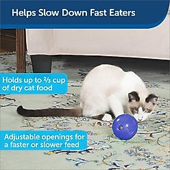 PetSafe SlimCat Interactive Cat Feeder, Blue, 0.66-cup slide 2 of 8