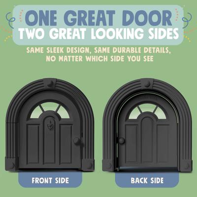 Show full view: Purrfect Portal Meow Manor Plastic Interior Cat Door, Black, Large slide 5 of 7