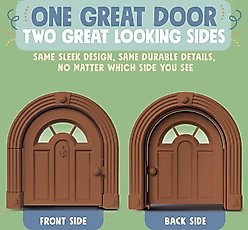 Purrfect Portal Meow Manor Plastic Interior Cat Door, Brown, Large slide 2 of 6