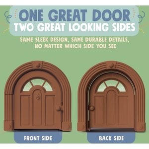 Purrfect Portal Meow Manor Plastic Interior Cat Door, Large, Brown