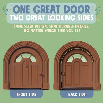 Show full view: Purrfect Portal Meow Manor Plastic Interior Cat Door, Brown, Large slide 5 of 7