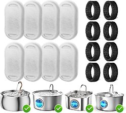 Casfuy Pet Fountain Replacement Filters for PWS-143,140,120 & 136, 8 count