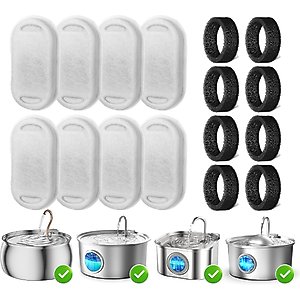 Casfuy Pet Fountain Replacement Filters for PWS-143,140,120 & 136, 8 count