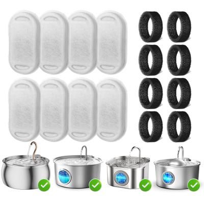 Show full view: Casfuy Pet Fountain Replacement Filters for PWS-143,140,120 & 136, 8 count slide 1 of 7