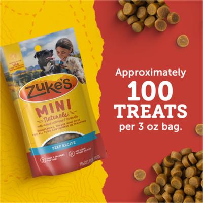 Show full view: Zuke's Mini Naturals Beef Recipe Dog Treats, 3-oz pouch slide 8 of 15