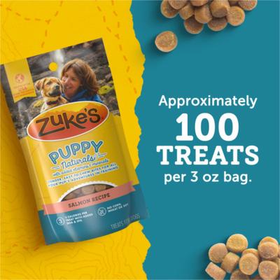 Show full view: Zuke's Puppy Naturals Salmon Recipe Soft & Chewy Training Dog Treats, 5-oz pouch slide 8 of 13