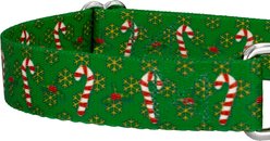 Country Brook Design Candy Cane Christmas Martingale Dog Collar, Large slide 2 of 7