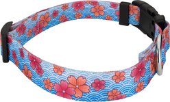 Country Brook Design Deluxe April Blossoms Dog Collar, Blue, Medium slide 2 of 5