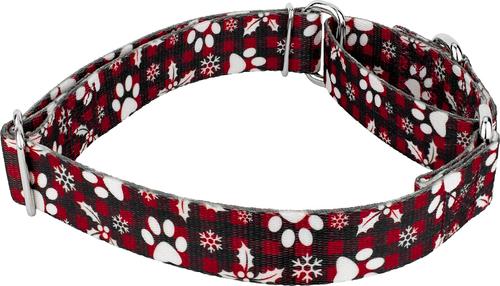 Show full view: Country Brook Design Christmas Plaid Martingale Dog Collar, Medium slide 6 of 7