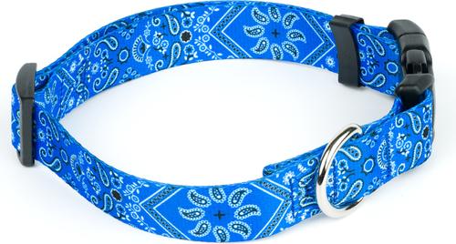 Show full view: Country Brook Design Deluxe Bandana Dog Collar, Blue, Medium slide 4 of 7