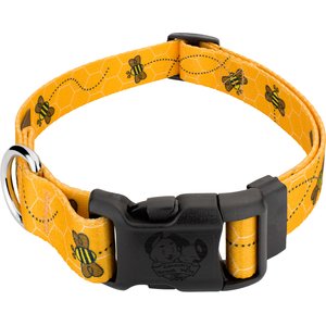 Country Brook Design Deluxe Busy Bee Dog Collar, Medium