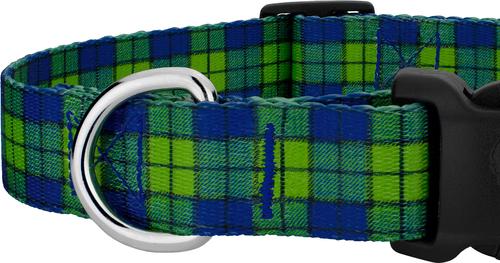 Show full view: Country Brook Design Deluxe Blue & Green Plaid Dog Collar, X-Small slide 5 of 5