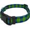 Show in main carousel: Country Brook Design Deluxe Blue & Green Plaid Dog Collar, X-Small slide 3 of 5