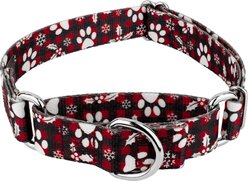 Country Brook Design Christmas Plaid Martingale Dog Collar, Large
