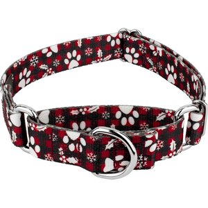 Country Brook Design Christmas Plaid Martingale Dog Collar, X-Small