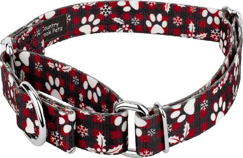 Show full view: Country Brook Design Christmas Plaid Martingale Dog Collar, Medium slide 5 of 7
