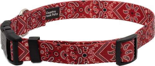 Show full view: Country Brook Design Deluxe Bandana Dog Collar, Red, X-Small slide 4 of 6