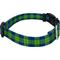 Show in main carousel: Country Brook Design Deluxe Blue & Green Plaid Dog Collar, X-Small slide 4 of 5