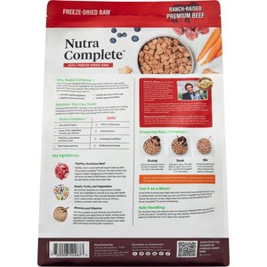 Ultimate Pet Nutrition Nutra Complete Premium Beef Freeze-Dried Raw Dog Food, 48-oz bag