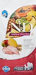 Farmina N&D Tropical Selection Chicken Adult Medium & Maxi Dry Dog Food, 22 -lb bag