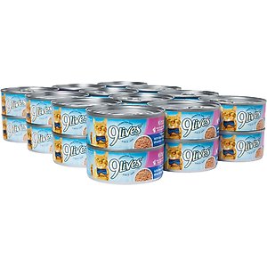 9 Lives Meaty Pate with Real Ocean Whitefish & Tuna Pate Wet Kitten Food, 5.5-oz can, case of 24