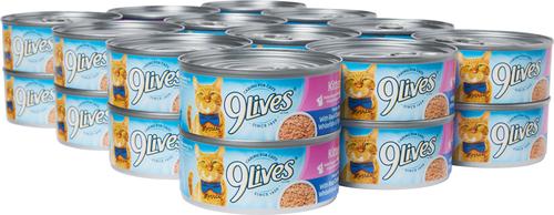 Show full view: 9 Lives Meaty Pate with Real Ocean Whitefish & Tuna Pate Wet Kitten Food, 5.5-oz can, case of 24 slide 6 of 9