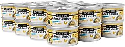 Lotus Just Juicy Chicken Stew Grain-Free Canned Cat Food, 2.5-oz, case of 24 slide 2 of 3
