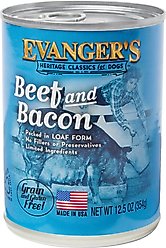 Evanger's Classic Recipes Beef & Bacon Grain-Free Canned Dog Food, 12.5-oz, case of 12