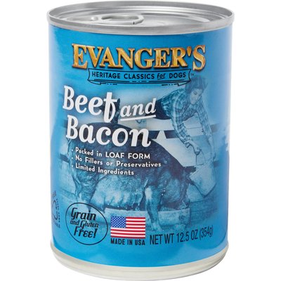 Evanger's Evanger's Classics Beef & Bacon Canned Dog Food, 13-oz, case of 12