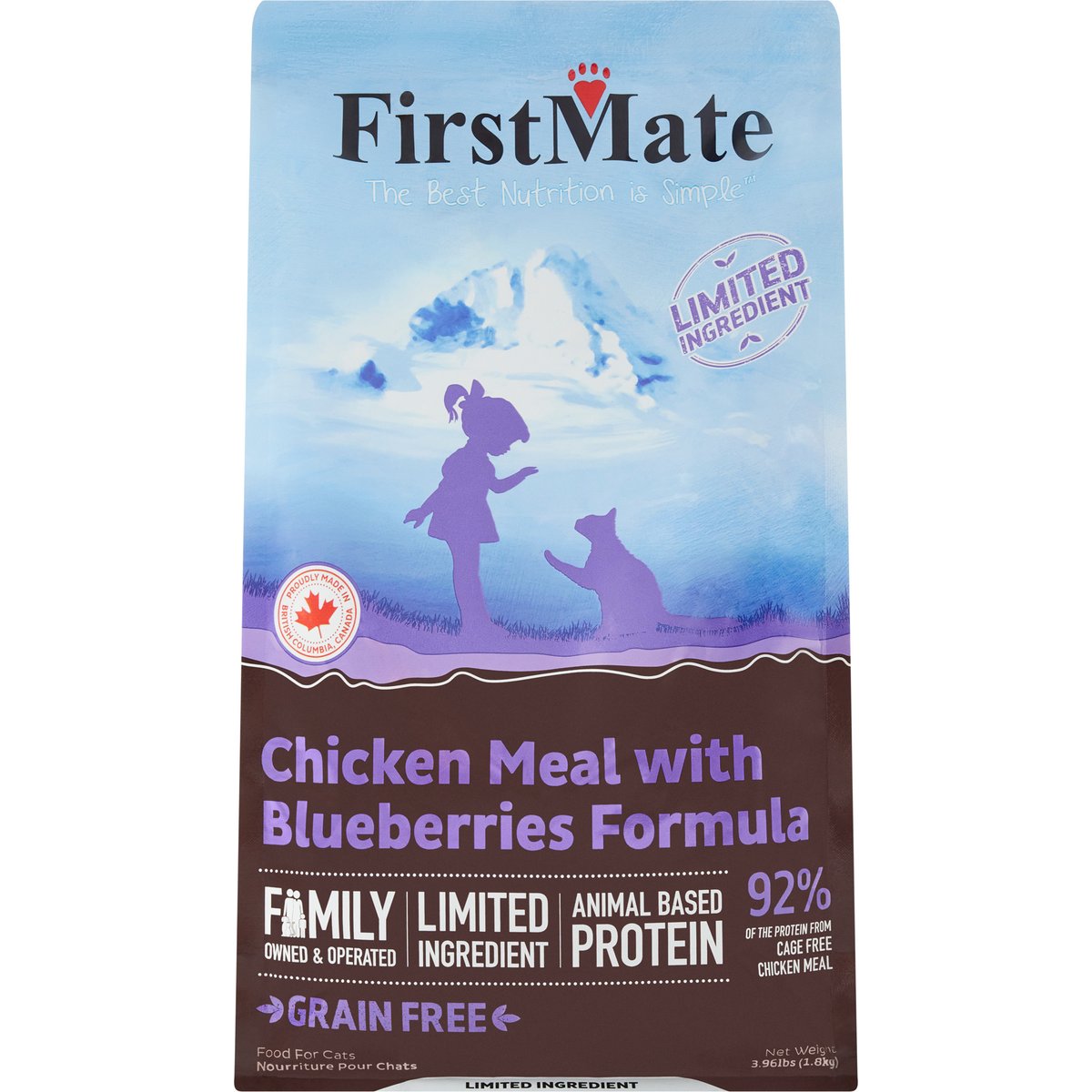 FirstMate Chicken Meal with Blueberries Dry Cat Food, 3.96-lb bag