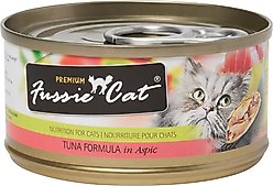 Fussie Cat Premium Tuna Formula in Aspic Grain-Free Canned Cat Food, 2.82-oz can, case of 24