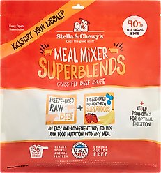 Stella & Chewy's SuperBlends Grass-Fed Beef Recipe Meal Mixers Freeze-Dried Raw Dog Food Topper, 16-oz bag