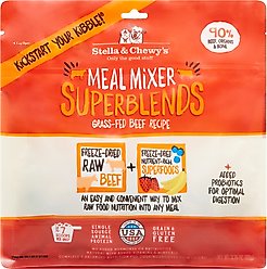 Stella & Chewy's SuperBlends Grass-Fed Beef Recipe Meal Mixers Freeze-Dried Raw Dog Food Topper, 3.25-oz bag