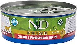 Farmina N&D Prime Chicken & Pomegranate Grain-Free Wet Cat Food, 2.46-oz can, case of 24