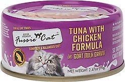Fussie Cat Tuna with Chicken in Goats Milk Wet Cat Food, 2.47-oz can, case of 24 slide 1 of 4