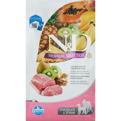 Farmina Farmina N&D Tropical Selection Pork Adult Medium & Maxi Dry Dog Food, 4.4-lb bag