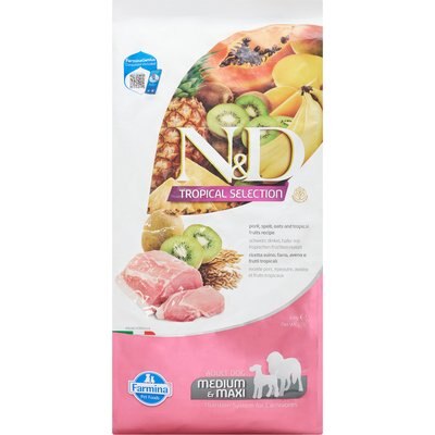 Farmina Farmina N&D Tropical Selection Pork Adult Medium & Maxi Dry Dog Food, 22-lb bag