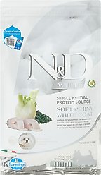 Farmina N&D White Coat Canine Formula Adult GMO-Free Sea Bass, Fennel & Kelp Mini Dry Dog Food, 4.4-lb bag