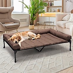 Veehoo Elevated Dog Bed with Bolster Mat, Brown, XX-Large slide 2 of 7