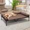 Show in main carousel: Veehoo Elevated Dog Bed with Bolster Mat, Brown, XX-Large slide 5 of 9