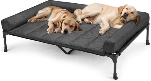 Veehoo Elevated Dog Bed with Bolster Mat