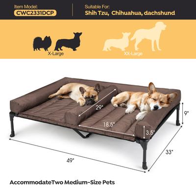 Show full view: Veehoo Double Dog Elevated Dog Bed, Black, X-Large slide 2 of 8