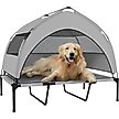Show in main carousel: PawHut Elevated Raised Dog Bed with Removable Canopy, 42 x 30 x 37-in, Gray slide 1 of 9